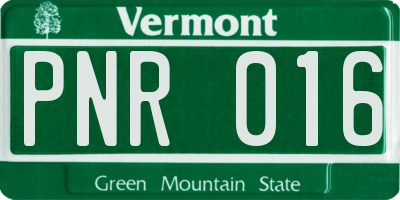 VT license plate PNR016
