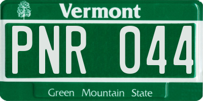 VT license plate PNR044