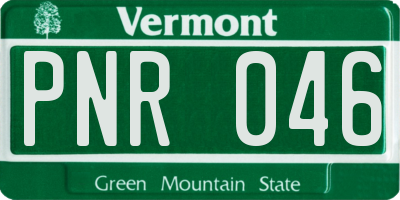 VT license plate PNR046