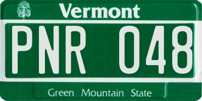 VT license plate PNR048