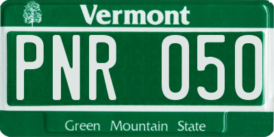 VT license plate PNR050
