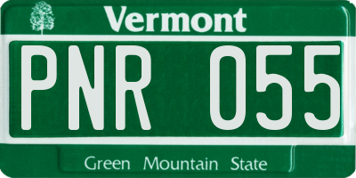 VT license plate PNR055