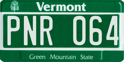 VT license plate PNR064