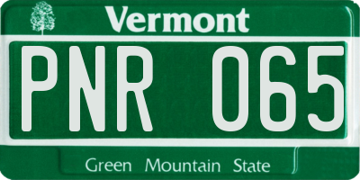 VT license plate PNR065