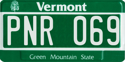 VT license plate PNR069