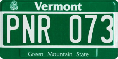 VT license plate PNR073