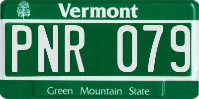 VT license plate PNR079