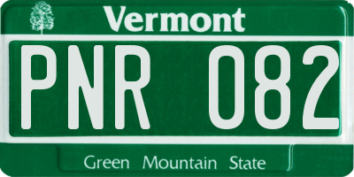 VT license plate PNR082