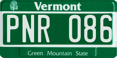 VT license plate PNR086
