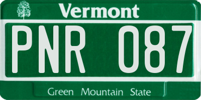 VT license plate PNR087