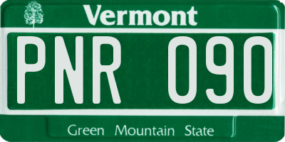 VT license plate PNR090