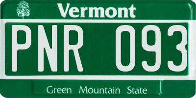 VT license plate PNR093