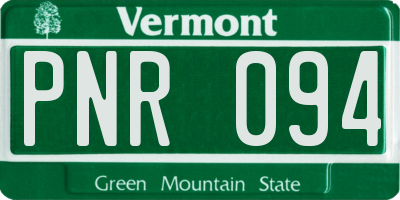 VT license plate PNR094