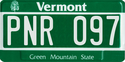 VT license plate PNR097