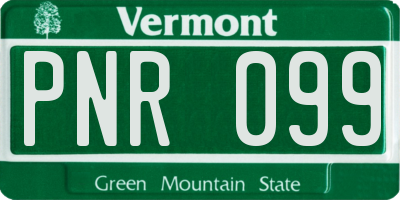 VT license plate PNR099