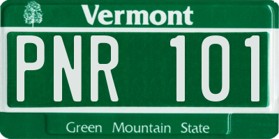 VT license plate PNR101