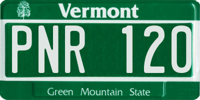 VT license plate PNR120