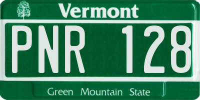 VT license plate PNR128