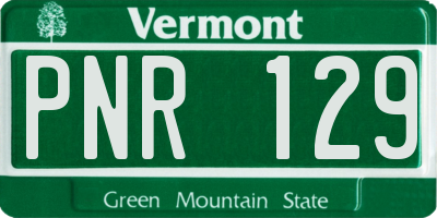 VT license plate PNR129