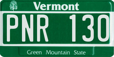 VT license plate PNR130