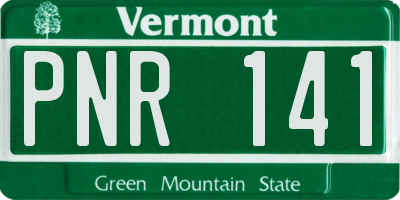 VT license plate PNR141