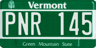 VT license plate PNR145
