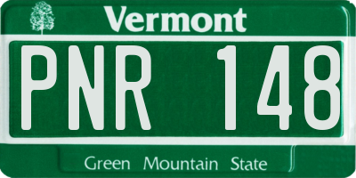 VT license plate PNR148