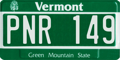 VT license plate PNR149