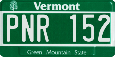VT license plate PNR152