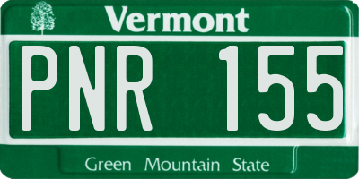 VT license plate PNR155