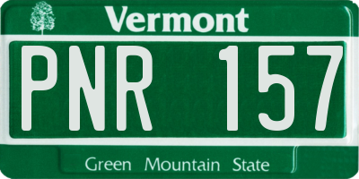 VT license plate PNR157