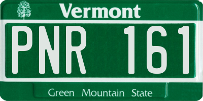 VT license plate PNR161