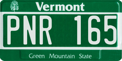 VT license plate PNR165