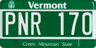 VT license plate PNR170