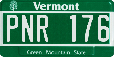 VT license plate PNR176