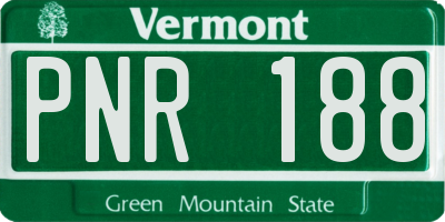 VT license plate PNR188