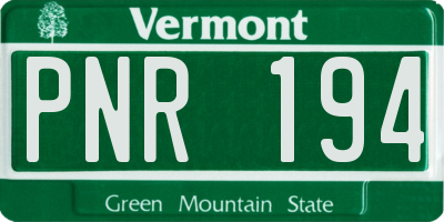 VT license plate PNR194