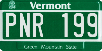 VT license plate PNR199