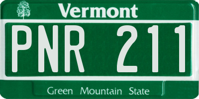 VT license plate PNR211