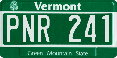 VT license plate PNR241