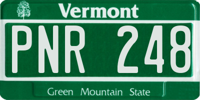 VT license plate PNR248