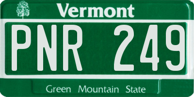 VT license plate PNR249