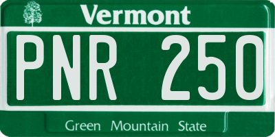 VT license plate PNR250