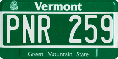 VT license plate PNR259