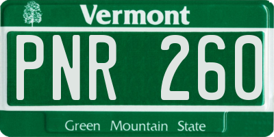 VT license plate PNR260