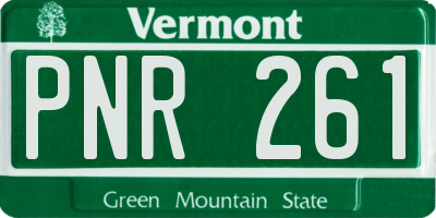 VT license plate PNR261