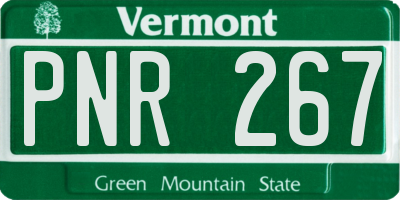 VT license plate PNR267