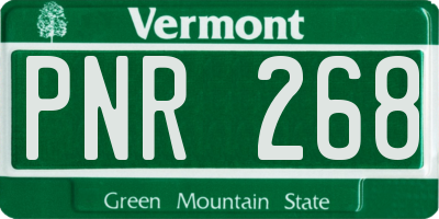 VT license plate PNR268