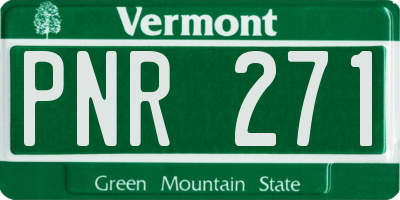 VT license plate PNR271