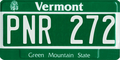 VT license plate PNR272